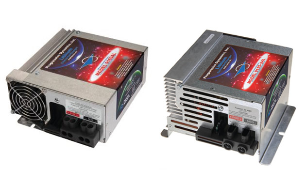 Lithium battery sitting beside lead battery