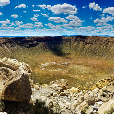 View of a meteor impact.