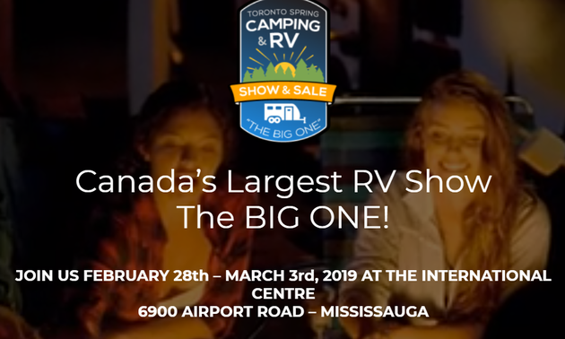 graphic with campers and show details