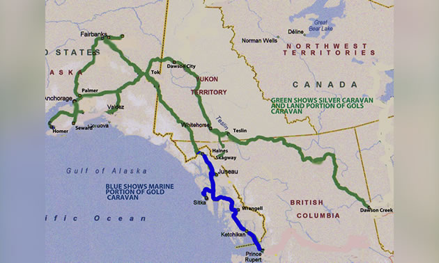 2014 Alaska Caravan map
