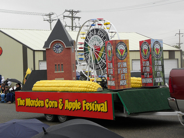 A float at the Morden, Manitoba, Corn and Apple Festival parade.