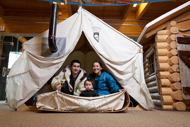 Inuit lodgings exhibit at the PWNHC.