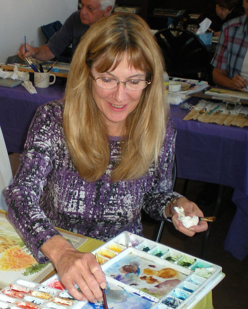 Trish Van Deventer  takes drawing and painting classes at the Mesquite Fine Arts Gallery