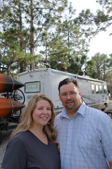 Ben and Rebecca Pazdernik and their rig, Nellie.