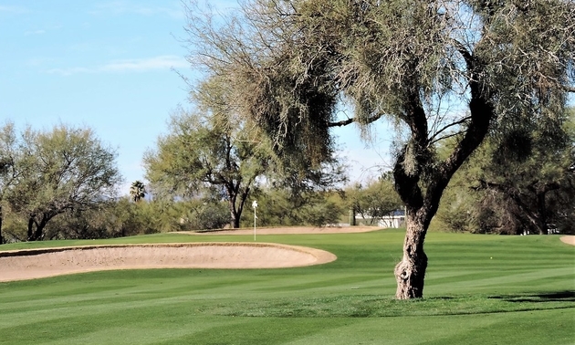 Hole #3, Par 4, 329 yards. 