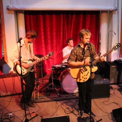 Lucy and the Lucky Four perform at Lorenzo’s Cafe north of Vernon in Enderby, B.C. 