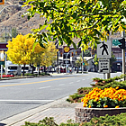 RV passing through town, Cache Creek, BC