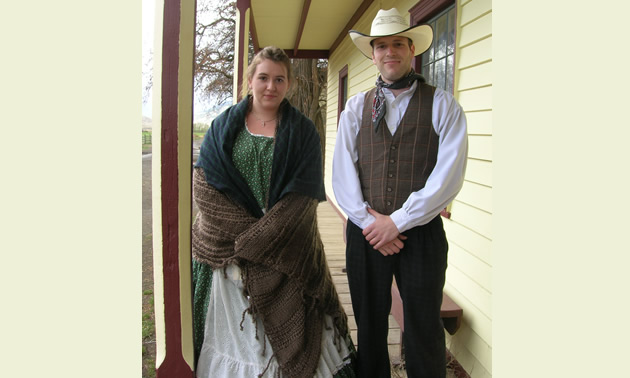Interpreters in period clothing at the Historic Hat Creek Ranch.
