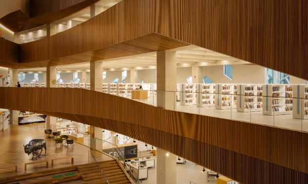 Calgary Central Library’s interior is vast.