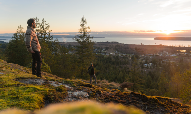 View of the Salish Sea from Scout Mountain on the Sunshine Coast Trail.