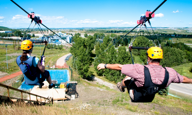 WinSport is home to North America’s fastest zipline, reaching speeds of up to 140 km/h (87 m.p.h.) from the top of the 90-metre (295-foot) Ski Jump Tower.