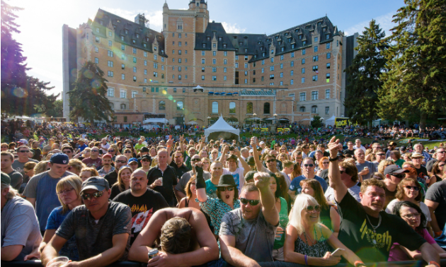 Saskatoon’s iconic Delta Bessborough Gardens provide the backdrop for Rock the River.