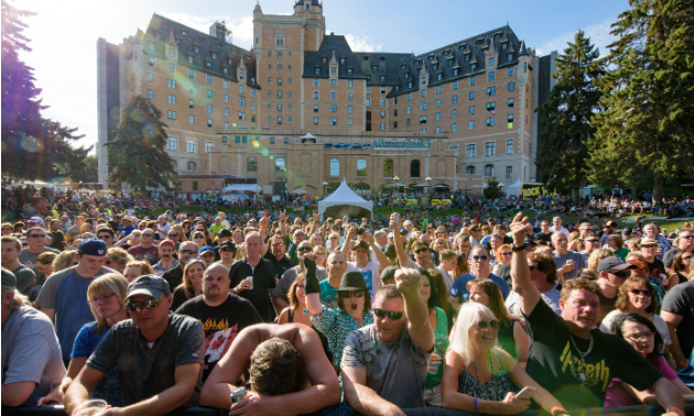 Saskatoon’s iconic Delta Bessborough Gardens provide the backdrop for Rock the River. 