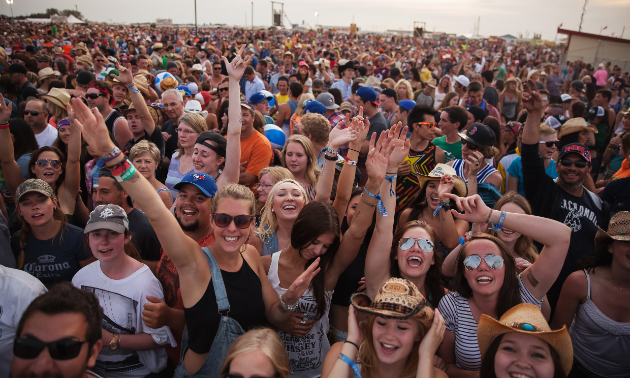 The Big Valley Jamboree crowd is partying