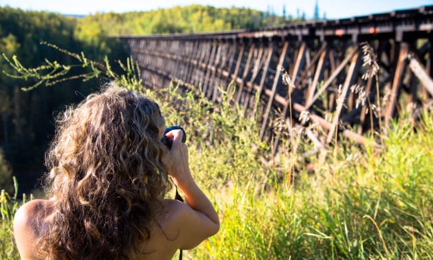 The old trestle at Pouce Coupe