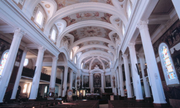 The Gravelbourg co-cathedral is filled with paintings by French-born parish priest Father Charles Maillard.