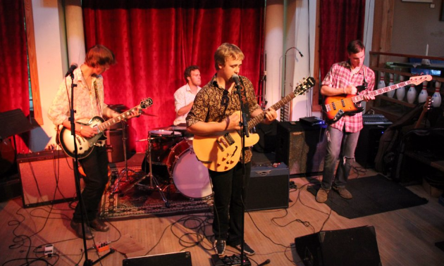 Lucy and the Lucky Four perform at Lorenzo’s Cafe north of Vernon in Enderby, B.C.