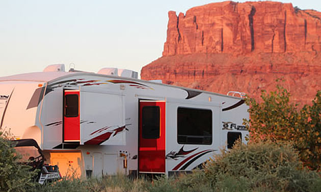 RV set up for camping fun