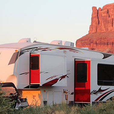 RV set up for camping fun