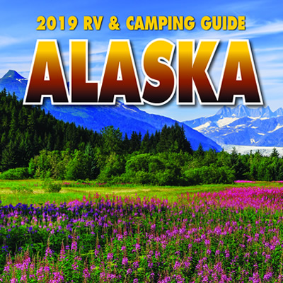 The cover of the 2019 Alaska RV & Camping Guide. 