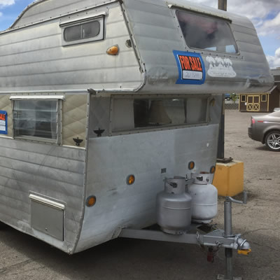 An Aloha trailer, spotted in a consignment lot. 