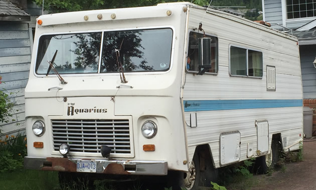 A vintage Haico Aquarius motorhome, spotted in Nelson, B.C. 