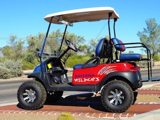 Club Cart with University of Arizona colours.