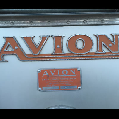 Close-up picture of Avion logo. 