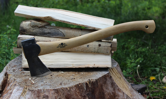 A nice pile of split wood for an evening fire. 