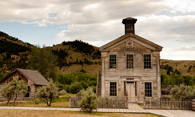 The old school building at Bannack State Park.