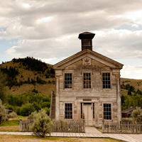 The old school building at Bannack State Park.