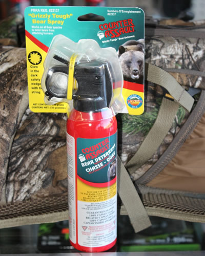 Canister of bear spray