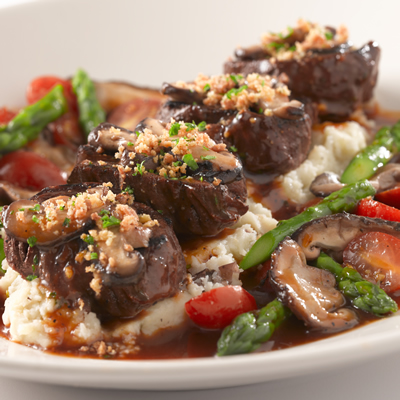 Steak medallions and seasonal veggies at the Cheesecake Factory in Anaheim