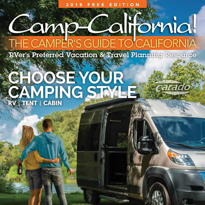 Cover of the 2018 Camp California guide. 