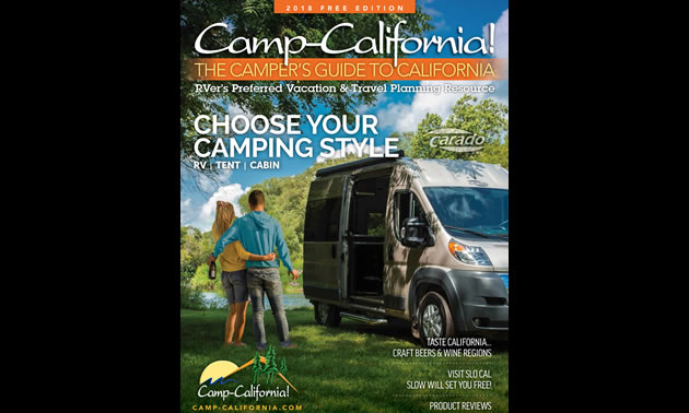 Cover of the 2018 Camp California guide. 