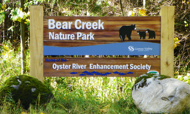 Bear Creek Nature Park sign. 