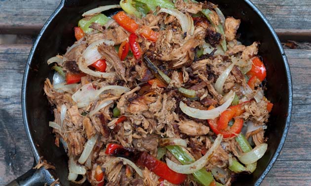 Caramelized Carnitas ready for a tortilla.