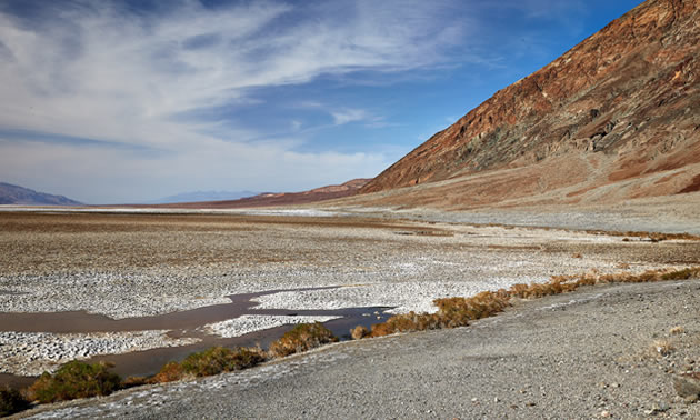 Bad Water Basin is formed by crystallized salts. 