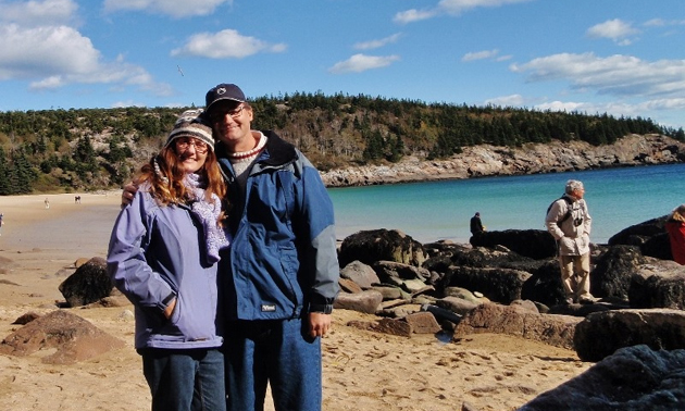 Tourists at Acadia National Park