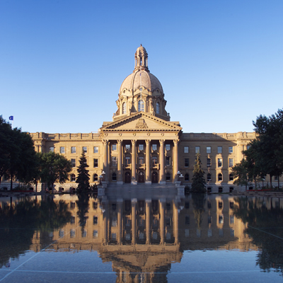 The Legislature Building in Edmonton, Alberta.