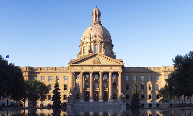 The Legislature Building in Edmonton, Alberta.