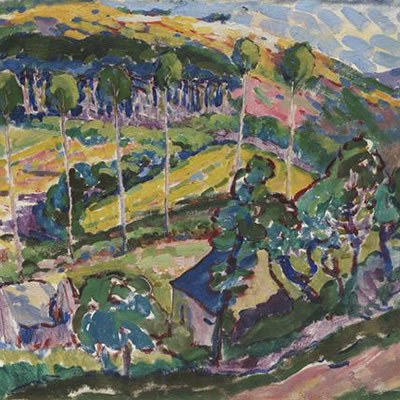 Emily Carr's Le Paysage (Brittany Landscape) painting. 