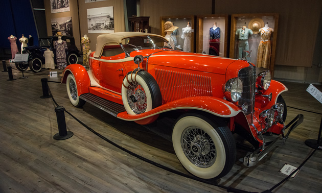 The Fountainhead Antique Auto Museum houses over 85 vehicles, including some of Alaska's earliest cars.
