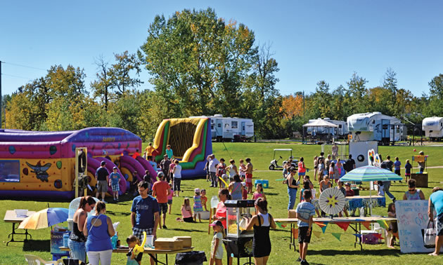 Making memories: Families enjoy a day of fun at Pine Lake campground.