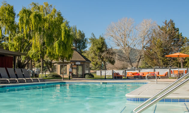 Relax by the private pool. 