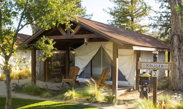 Tenting, just like being on an African safari. 