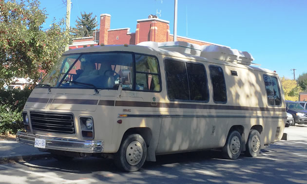A vintage 1970's GMC Halo motorhome.
