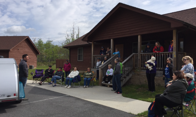 Chris Baum, CEO of Little Guy Worldwide, visited Blackwater Falls to host a Camper College event.