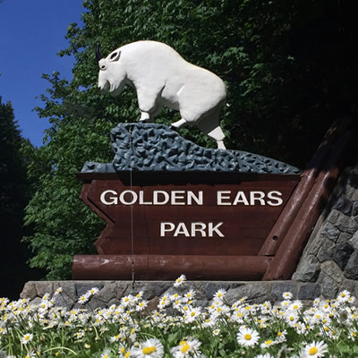 Sign at the Golden Ears Campground. 