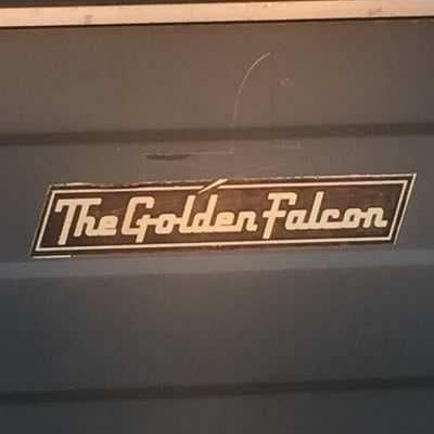 Logo of The Golden Falcon trailer. 